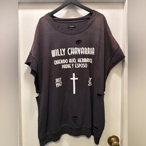 WILLY CHAVARRIA SLEEVELESS SWEATSHIRT